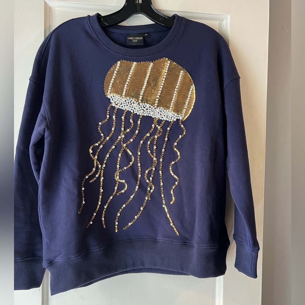 Wolf & Badger Laines London Embellished Jellyfish Sweatshirt M